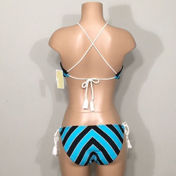 Michael Kors nautical rope stripe bikini. S-top/M-bottom. . NWT - Picture 4 of 10